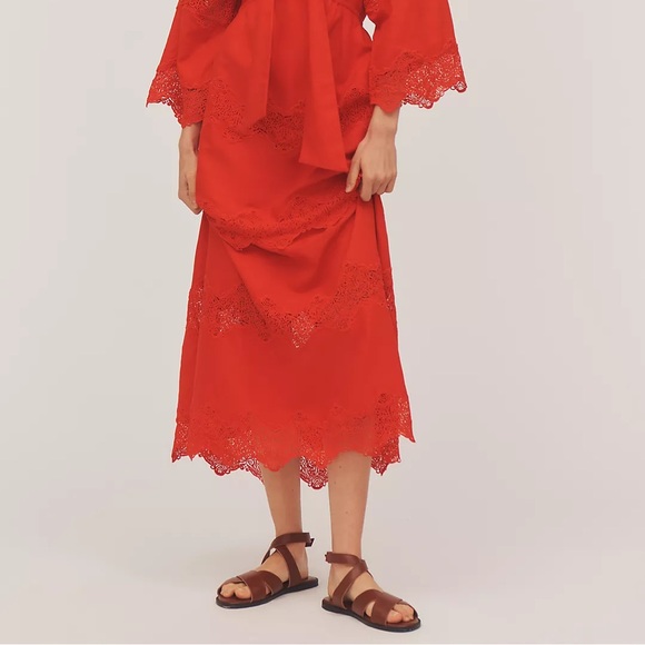 Anthropologie Farm Rio x Anthropologie V-Neck Tie-Front Midi Dress - Picture 9 of 12